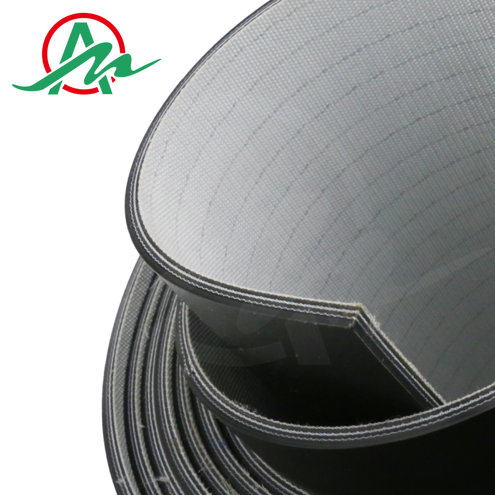 Black PVC conveyor belt