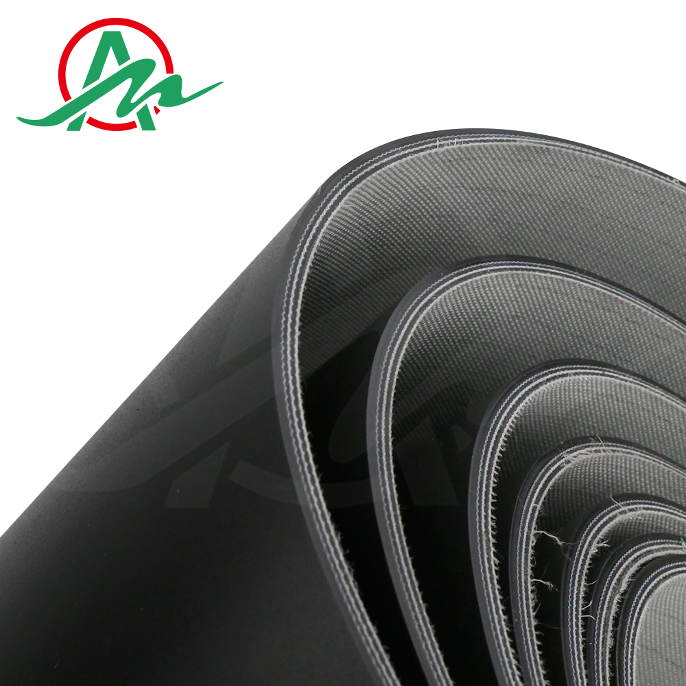 Black PVC conveyor belt