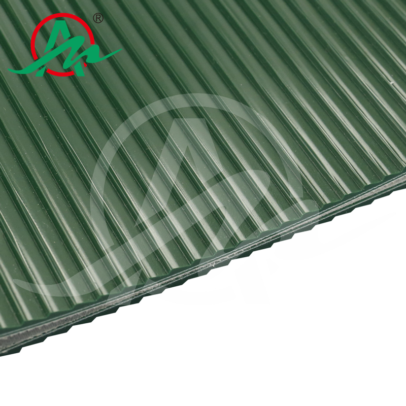 Customized PVC conveyor belt, Green wash board/slight sawteeth​ pattern belt