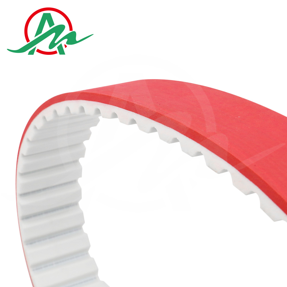 Customized PU timing belt AT20 with red rubber coat