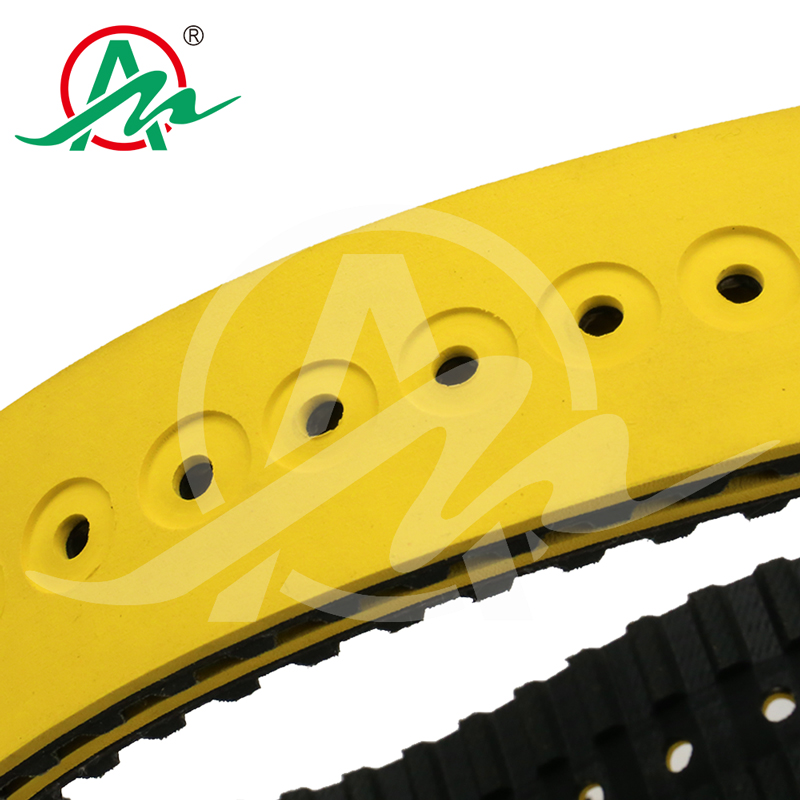 Yellow vacuum rubber transmission belt