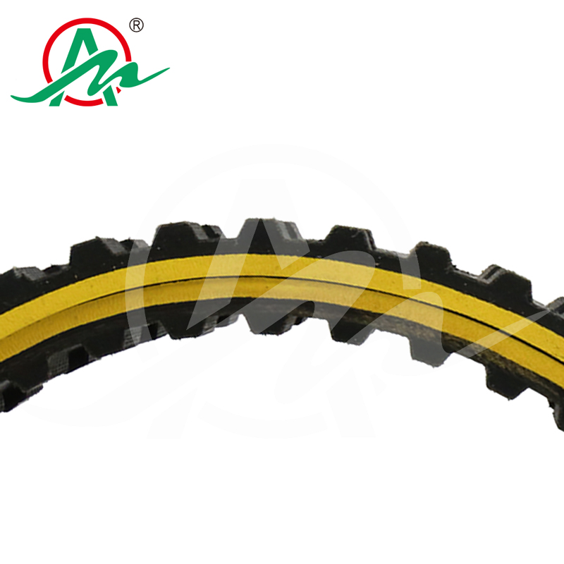 Yellow vacuum rubber transmission belt
